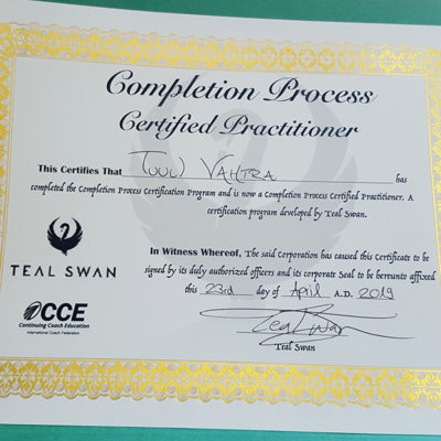 Certified Completion Process Practitioner - Tuuli Vahtra