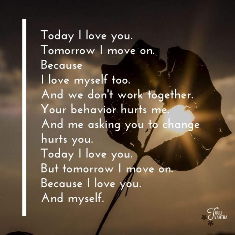 A poem about self-love and moving on